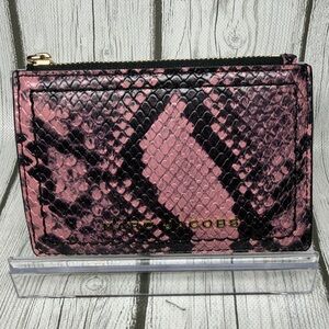 BRAND NEW MARC JACOBS Snake Embossed Leather Card Wallet with Keychain